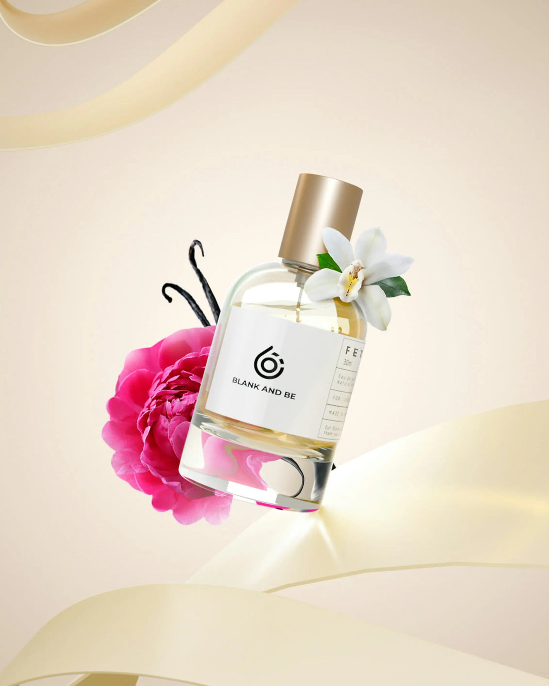 Illustration parfum gourmand premium avec fleur