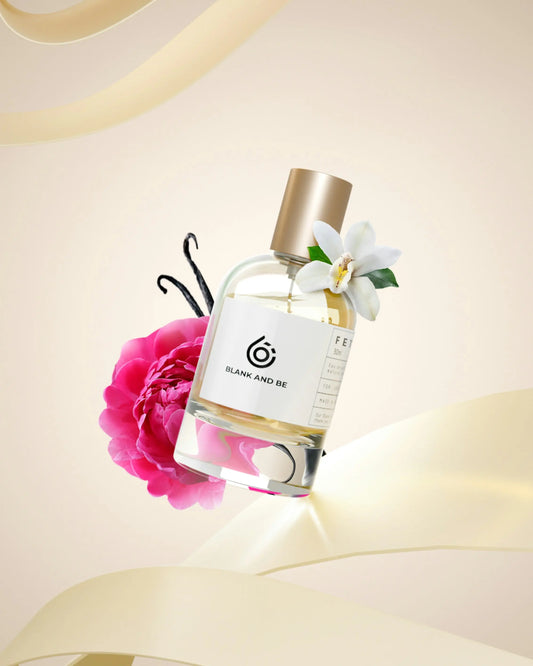 Illustration parfum gourmand premium avec fleur